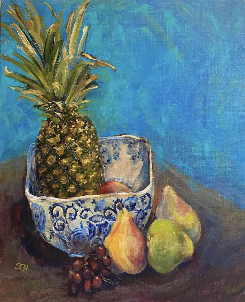 85.   Pineapple and pears by Sarah Heelis (Nesbitt)