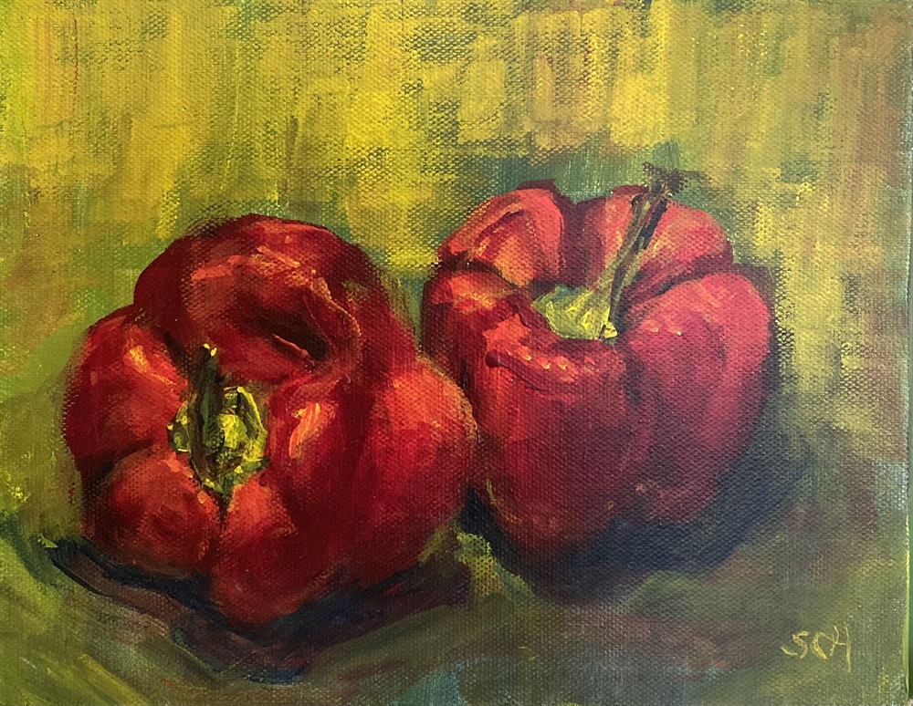 56.   Red peppers. by Sarah Heelis (Nesbitt)