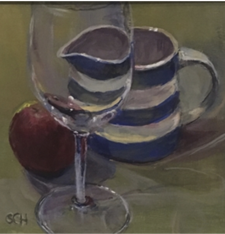 62.   Glass with Jug and Apples by Sarah Heelis (Nesbitt)