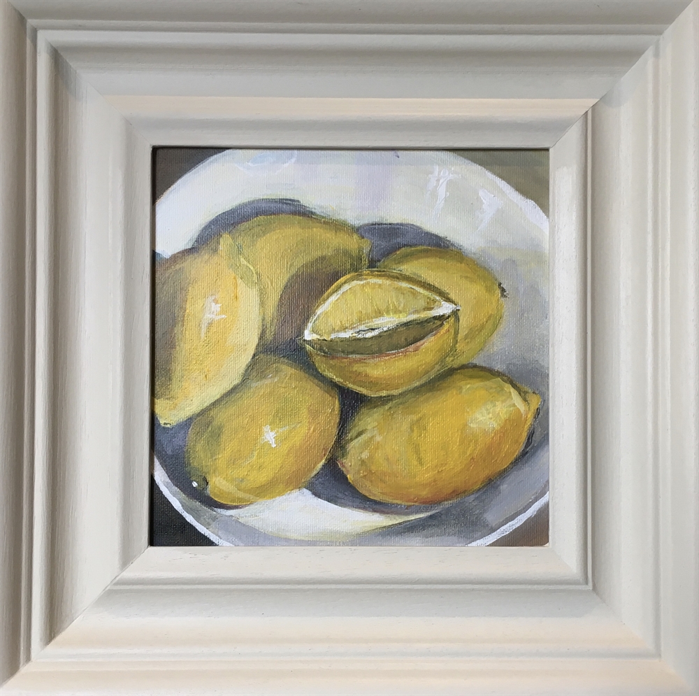 White Bowl - Lemons by Sarah Heelis (Nesbitt)