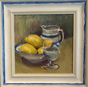 68.  Lemons Glass and Devonware Jug