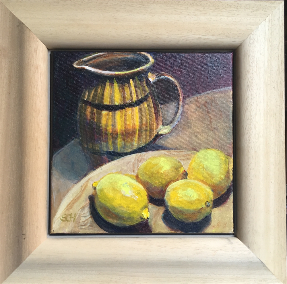 38.     French Pichet and Lemons  by Sarah Heelis (Nesbitt)
