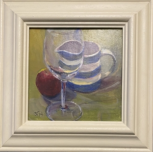 62.   Glass with Jug and Apples