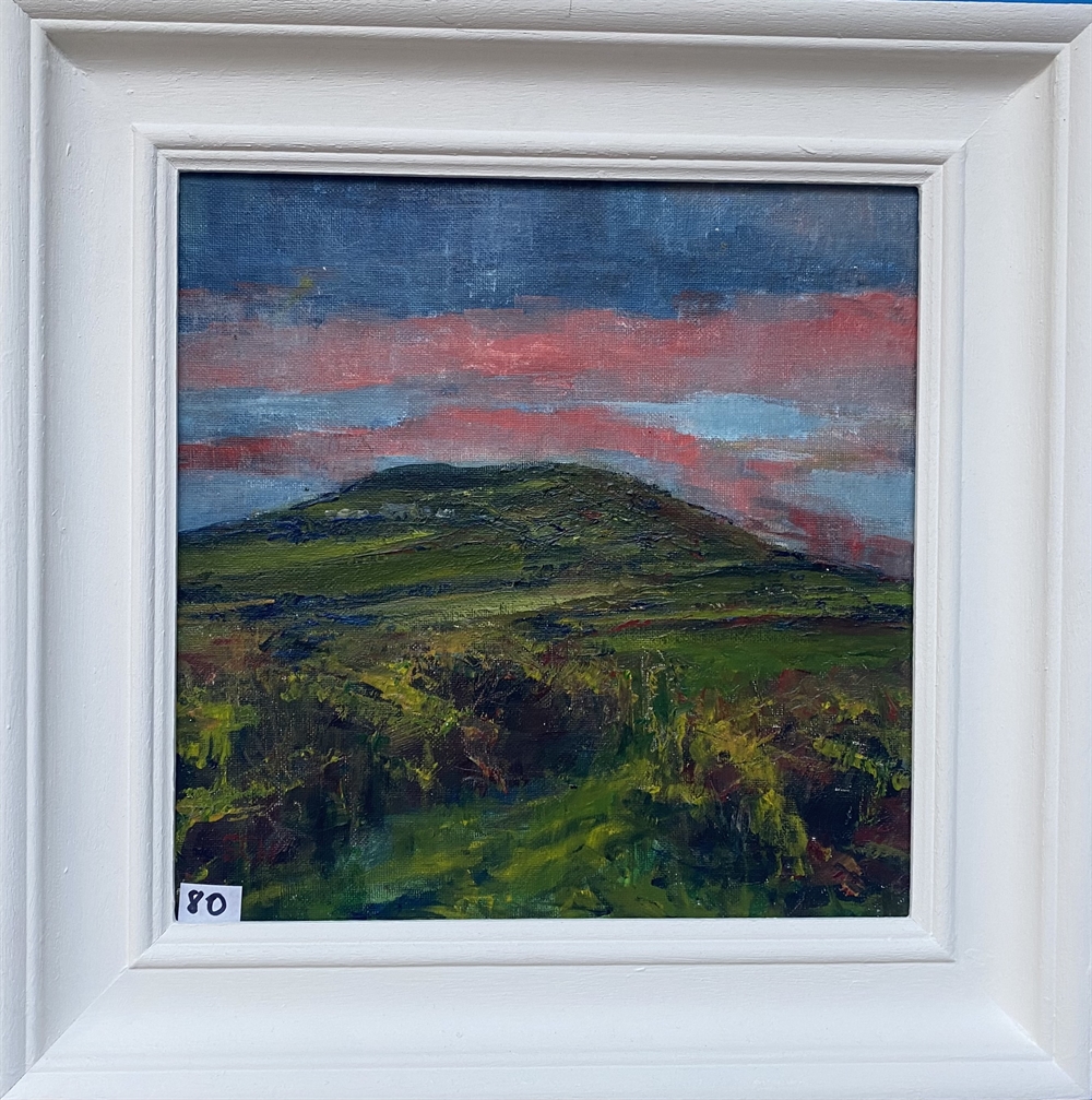 81.   Sunset over Mynydd Mawr by Sarah Heelis (Nesbitt)