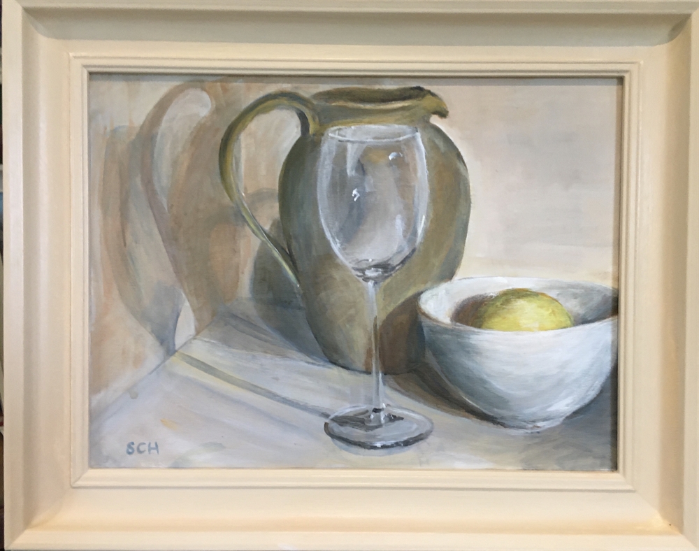 100.   Jug Glass and Bowl by Sarah Heelis (Nesbitt)