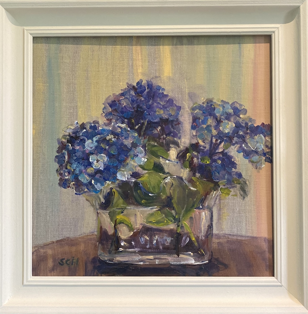 60.  Blue hydrangeas by Sarah Heelis (Nesbitt)