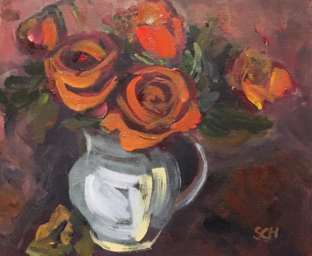 162.  Abstract Roses by Sarah Heelis (Nesbitt)