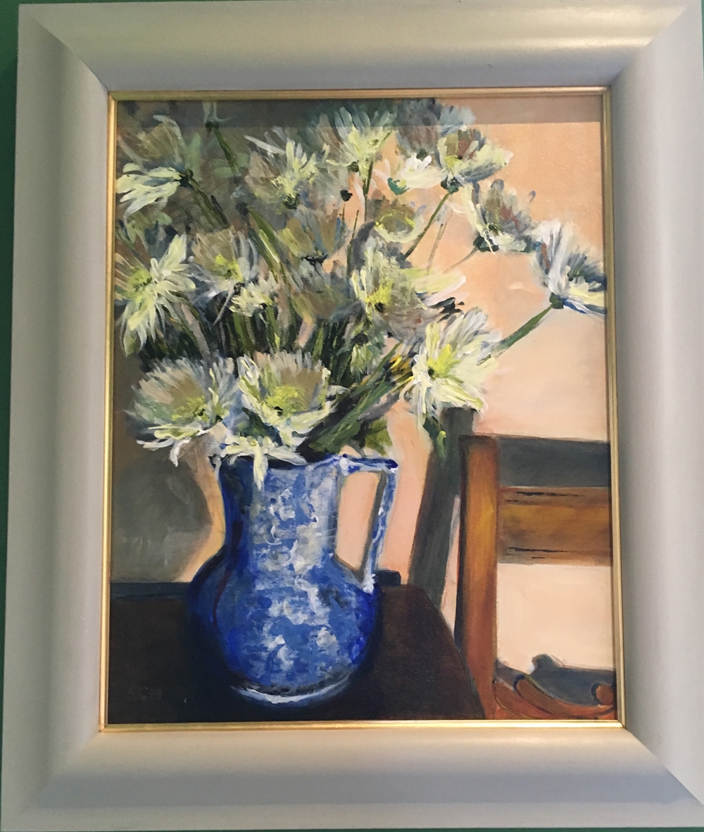 Chrysanthemums in Shade by Sarah Heelis (Nesbitt)