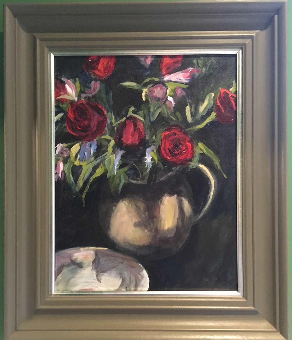 152.   Roses In Granny Nesbitt s jug by Sarah Heelis (Nesbitt)