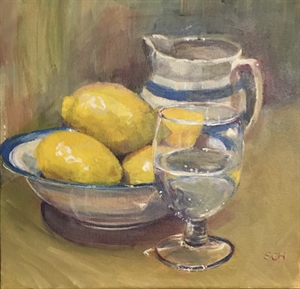 68.  Lemons Glass and Devonware Jug